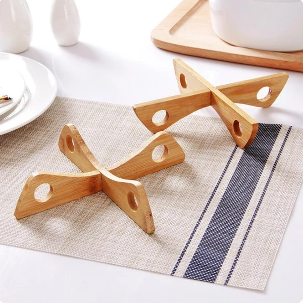 Secure Maxbell Removable Bamboo Hot Pad Insulation Pad Creative Table Mat Kitchen Tool Clean