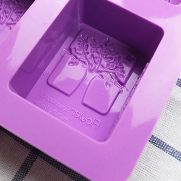 Advanced Maxbell Retangular 4-Cavity Silicone Soap Mold Cake Mold Chocolate Mold Bakeware Detailed