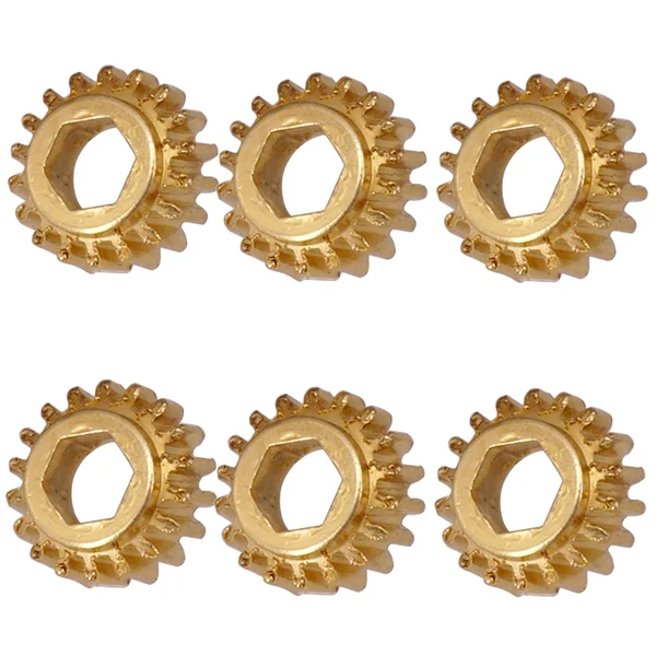 Convenient Maxbell 6 Pieces Professional Guitar Tuning Pegs Gear Ratio 1 18 Hex Hole Gold Guitar Parts Crafted