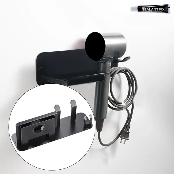 Natural Maxbell Punch Hair Dryer Holder Wall Mount Support for Bedroom Hair Salon Specialty
