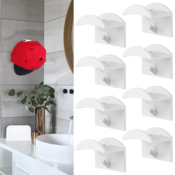 High-Grade Maxbell Wall Mount Hat Hooks Coat Racks Hook Stick On Storage for Towel Bag White Original Design