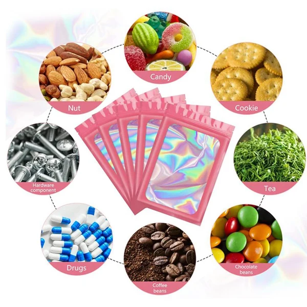 Professional Maxbell 100Pcs Resealable Odor Foil Pouch Bags Airtight for Cookie Soap Organizer Fast