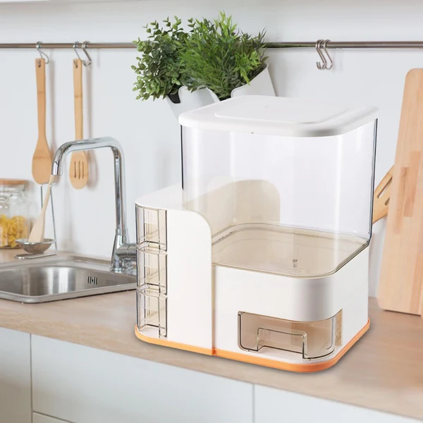 Elegant Maxbell Multi Rice Storage Container Measuring Airtight for Pantry Ce Dry Food pink High-Grade