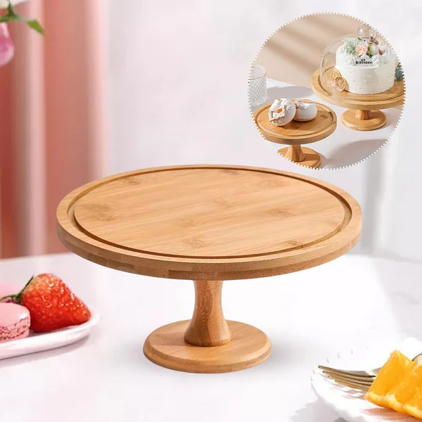 Exceptional Maxbell Pastry Cake Stand with Dome Cover Round Commercial Baby Shower Kitchen 12 inch Lightweight