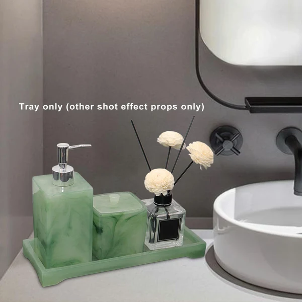 Comfortable Maxbell Luxury Vanity Tray Jewelry Dish Plate Holder Perfume Tray Green Verified