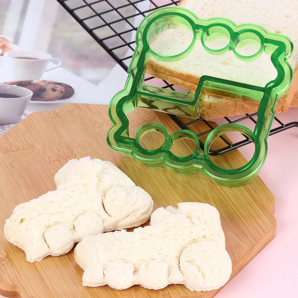 Lightweight Maxbell Multi Colors Sandwich Cutter Set Baking Maker DIY for Kindergarten Home 5pcs Practical