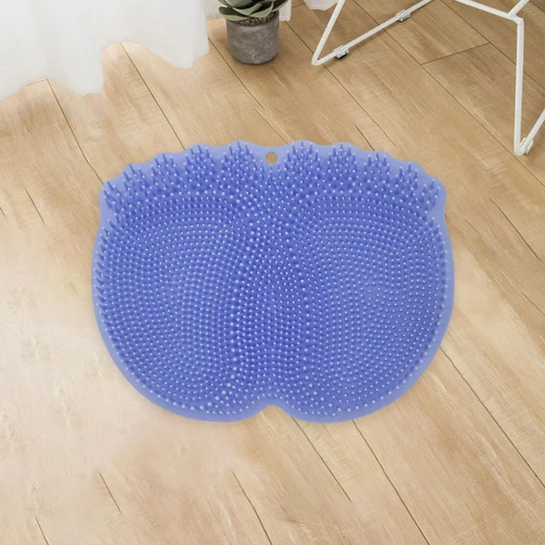 Official Maxbell Foot Scrubber TPE Soft Massage Pad with Suction Cups for Spas Shower Blue Premium