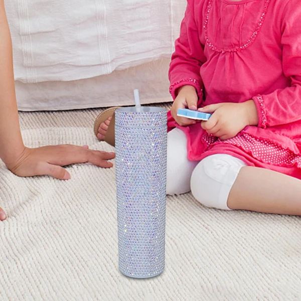 High-Quality Maxbell Coffee Travel Mug Glitter Iced Coffee Tumblers Food Grade 450ml Water Bottle Sliver White Original Design