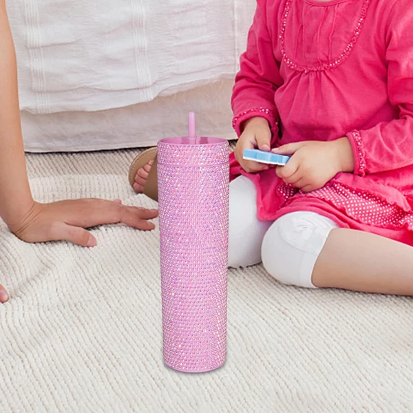 Trusted Maxbell Coffee Travel Mug Glitter Iced Coffee Tumblers Food Grade 450ml Water Bottle Pink Durable