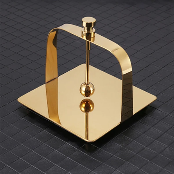 Classic Maxbell Stainless Steel Napkin Holder Table Organizer Smooth for Western Restaurants square gold Exceptional