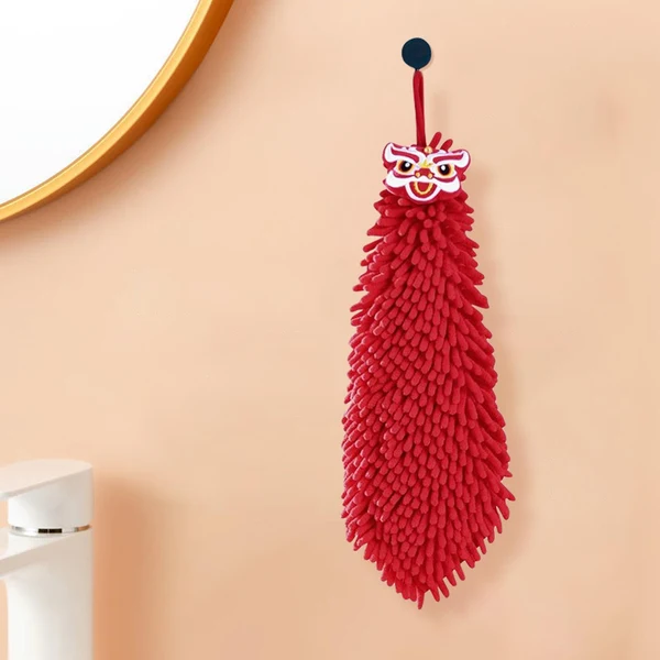 Eco-Friendly Maxbell Hanging Hand Towel Highly Absorbent Washcloths Cleaning Cloth for Kitchen Lion Traditional