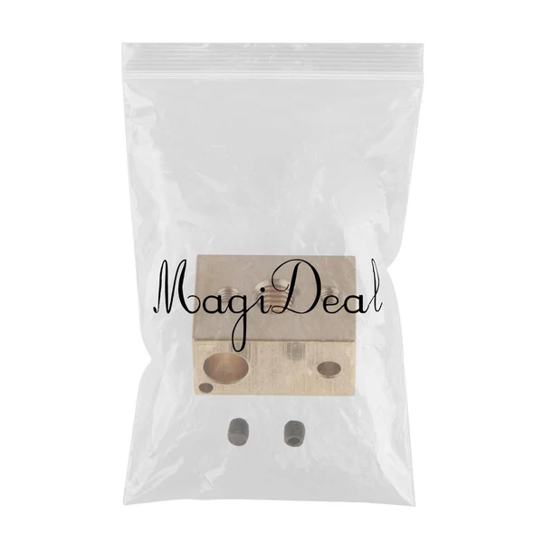 Crafted Maxbell Brass Heater Block Copper Hotend V6 Nozzles Extruder 3D Printer Natural