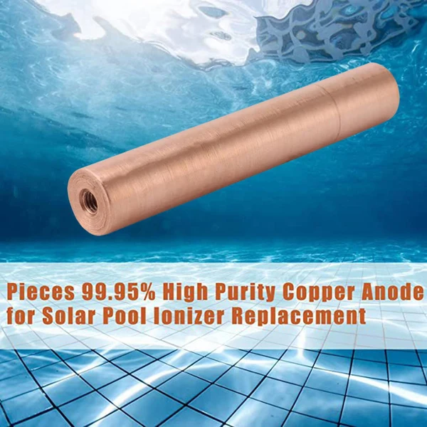 Safe Maxbell Solar Copper Anode for Solar Pool Ionizer Water Purifier Swimming Pool without Filter Screw Long-Lasting