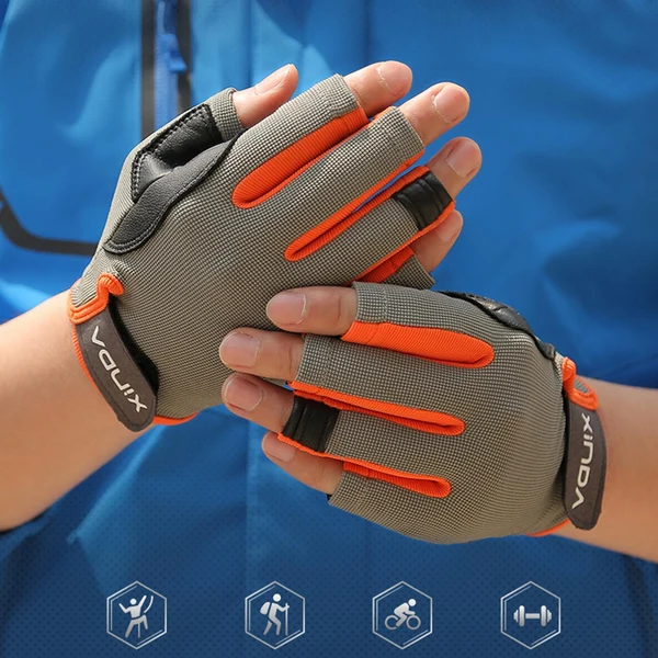 World-Class Maxbell Half Finger Gloves Anti Slip Wear Resistant for Outdoor Sports Climbing XL Top-Quality