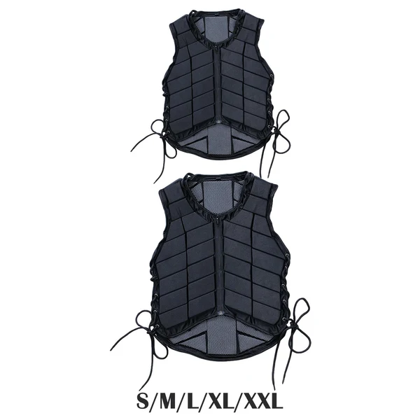 Healthy Maxbell Horse Riding Vest Equestrian Vest Unisex Adjustable Black Vest Equipment Kids S Next-Generation