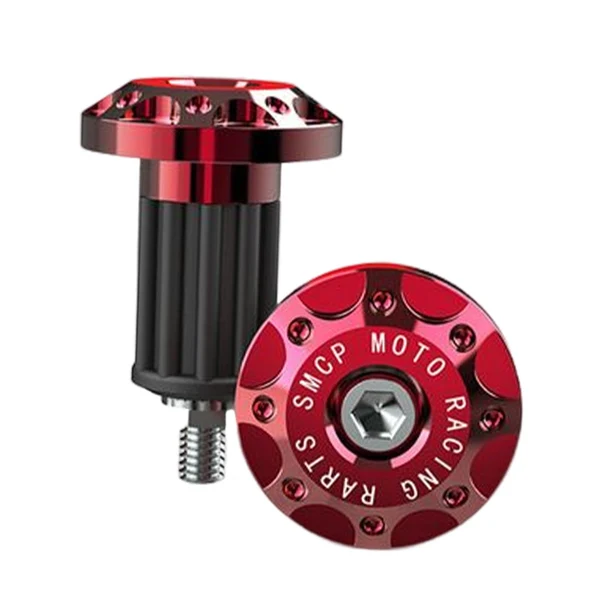 Healthy Maxbell 2Pcs Motorcycle Handle Bar End Grips Plug Caps CNC Aluminum Alloy Red Casual