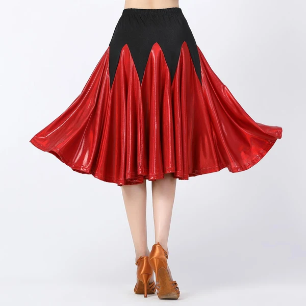 Fine Maxbell Ballroom Dance Skirts Latin Cha Cha Clothing Waltz Adult Modern Tango M Red Durable