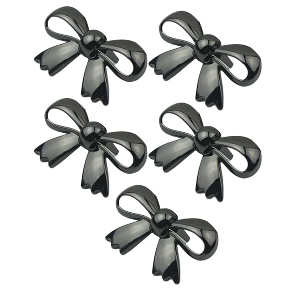 Proven Maxbell 5x Fashion Shoe Clips Bridal Bowknot Buckle Accessories Garments Dark Grey Easy-to-Use