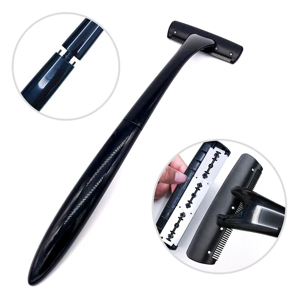Durable Maxbell Razor Long Handle Body Shaving Tool Back Hair Shaver for Bathroom Husband High-End