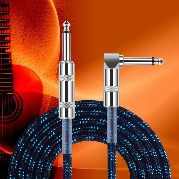 Easy-to-Use Maxbell 6.35mm Guitar Cable Electric Guitar Cord for Musical Instruments 10m Efficient