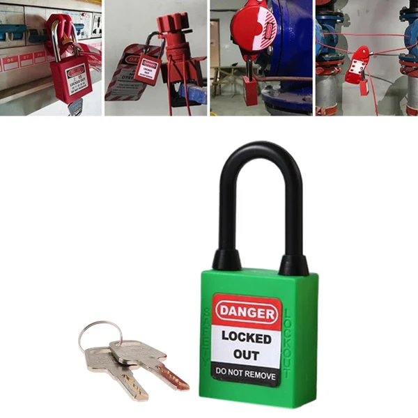 Natural Maxbell Lockout Tagout Locks Nylon Safety Padlock Premium 6mm Shackle Green Organic