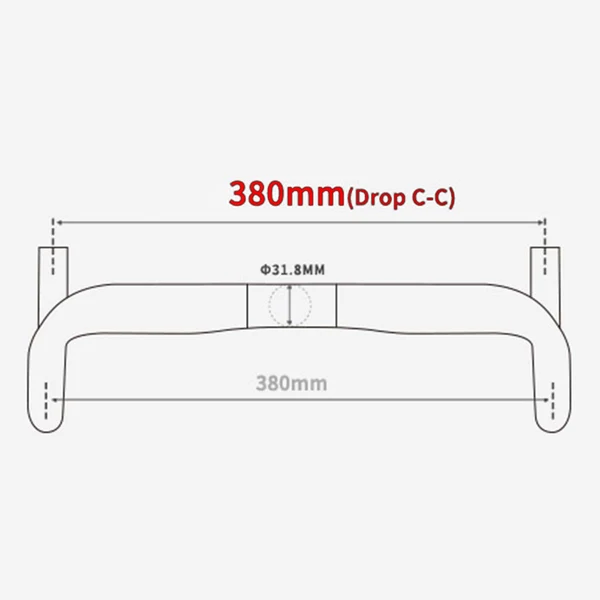 Versatile Maxbell Carbon Fiber Bike Handlebar Bar Cyclocross Road Bike Bicycle 31.8mm 380mm Exceptional