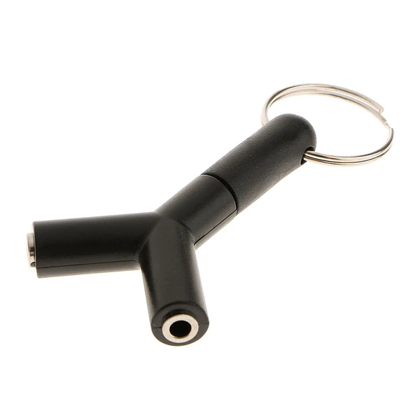Dependable Maxbell 3.5mm Stereo Audio Jack Earphone Headphone 2 Way Y Splitter Adapter Keyring Long-Lasting