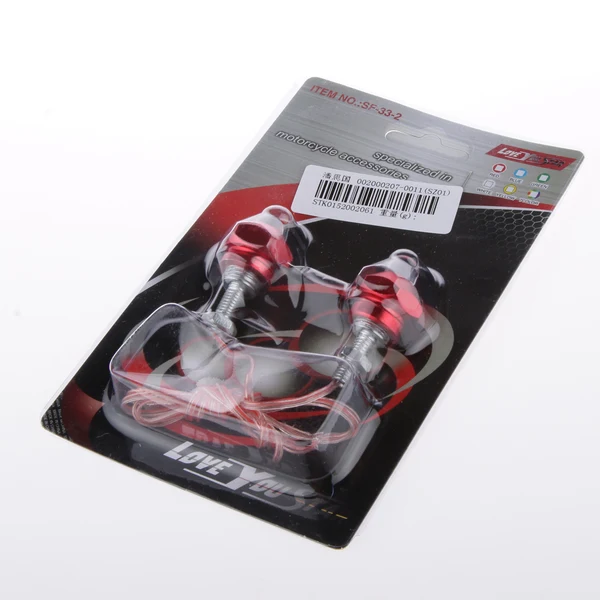 Outstanding Maxbell 2x Motorcycle 6mm Bolt License Plate Frame LED Light Strobe Flashing-Red Exclusive