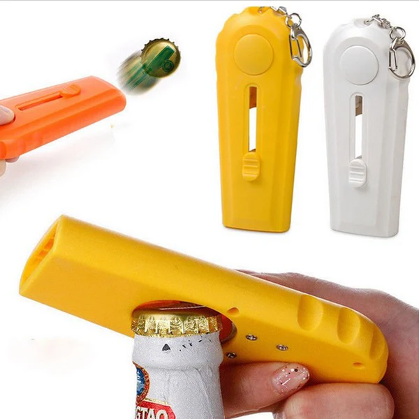 Elite Maxbell Flying Cap Bottle Opener Cap Launcher Fancy Beer Opener With Key Ring White Comfortable