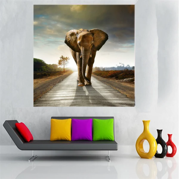 Eco-Friendly Maxbell 60cm Canvas Print Wall Art Painting Decor Adorned Picture-Elephant Unframed Quality
