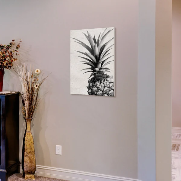 Authentic Maxbell Frameless Monochrome Pineapple Canvas Oil Painting Picture Wall Art Decor M Effective