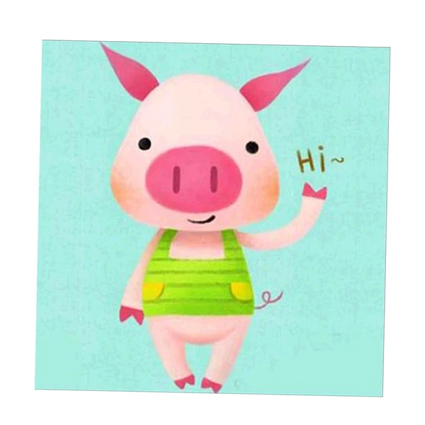 Professional 5D DIY Diamond Painting Embroidery Cross Craft Stitch Cartoon Pig Fine Crafted