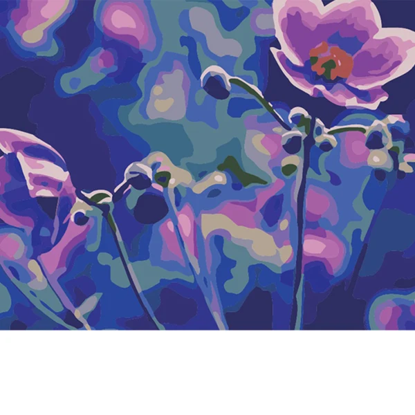 Artisan Maxbell Unframed DIY Painting Paint By Numbers Kit Oil Canvas Picture Flowers High-Quality
