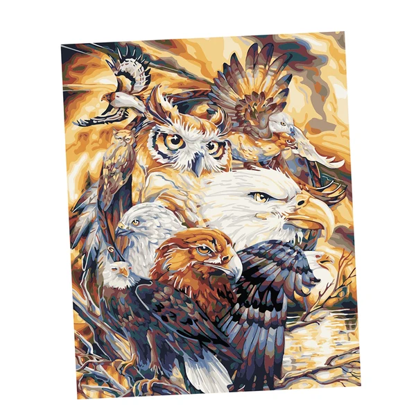 Dependable Maxbell Unframed DIY Painting Paint By Numbers Kit Oil Canvas Picture Eagles Exceptional