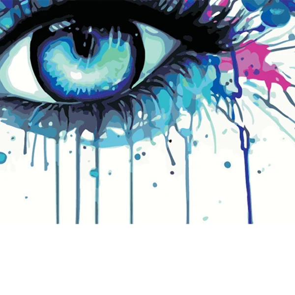 User-Friendly Maxbell Unframed DIY Painting Paint By Numbers Kit Oil Canvas Picture Eye Modern