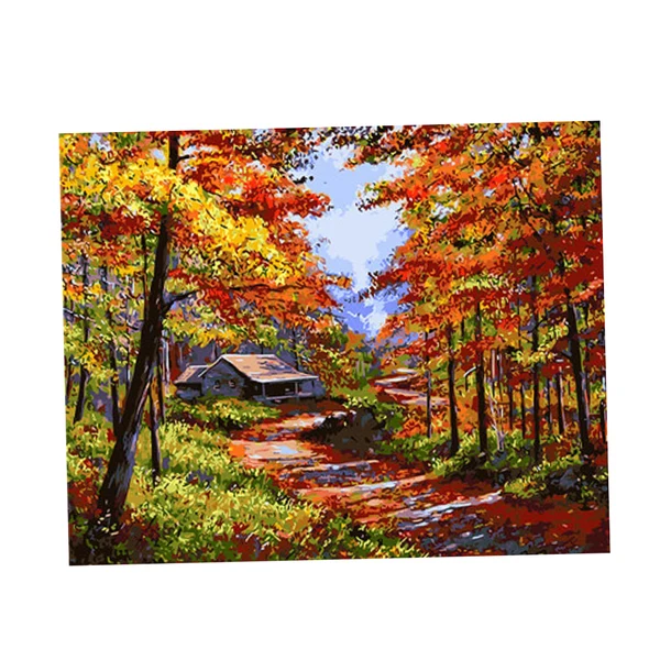 Advanced Maxbell Unframed DIY Painting Paint By Numbers Kit Oil Canvas Picture Autumn Scenery Traditional