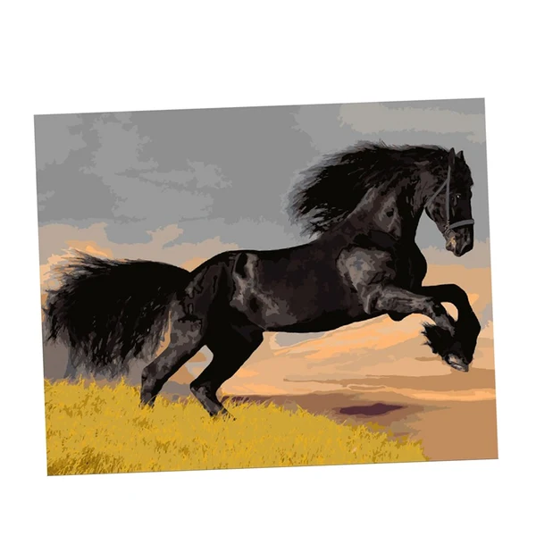Verified Maxbell Unframed DIY Painting Paint By Numbers Kit Oil Canvas Picture Horse Organic
