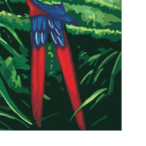 Green Maxbell Unframed DIY Painting Paint By Numbers Kit Oil Canvas Picture Parrots Outstanding