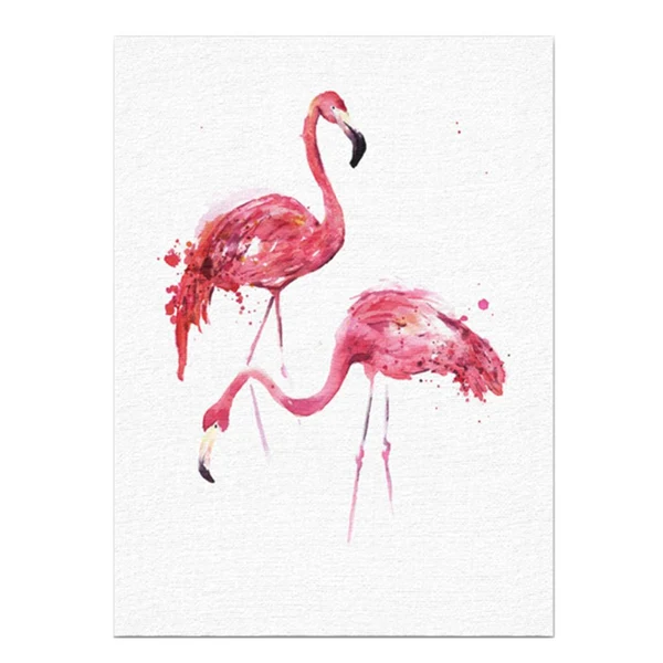 Certified Maxbell Nordic Style Canvas Oil Painting Picture Wall Art Hanging Flamingo S Authentic
