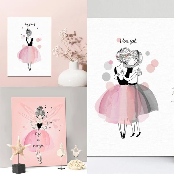Versatile Maxbell Modern Canvas Oil Painting Picture Wall Art Hanging Decor Ballet Girl M Fast