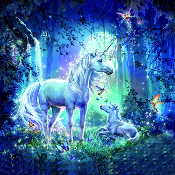 Optimized Maxbell Cross Stitch Kits DIY 5D Diamond Embroidery Painting 3 Unicorn Efficient