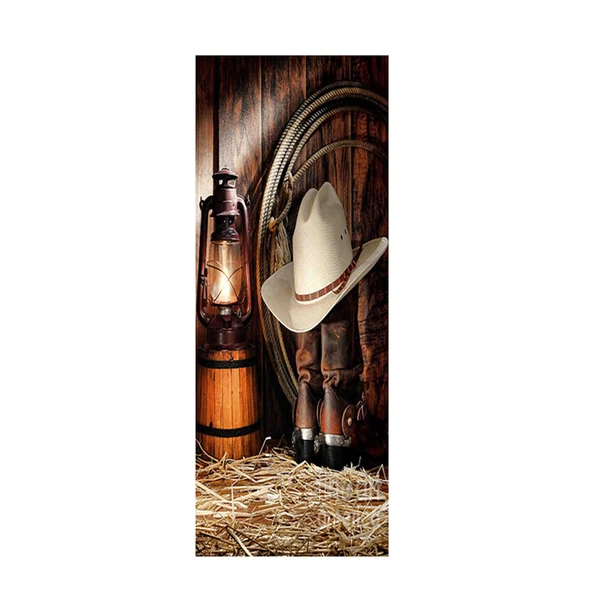 Excellent Maxbell 3D Door Wall Door Stickers Decal Self Adhesive Mural Decor Utility Rooms Flexible