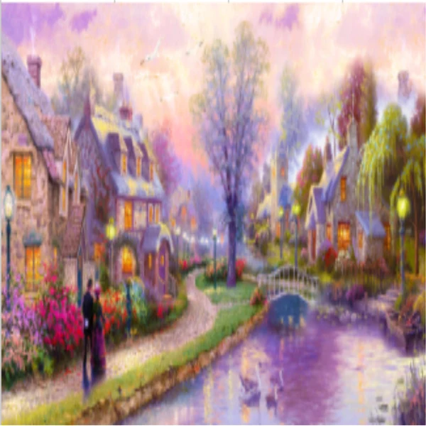Outstanding Maxbell 5D DIY Diamond Paintings Embroidery Cross Craft Stitch Pink Landscapes Green