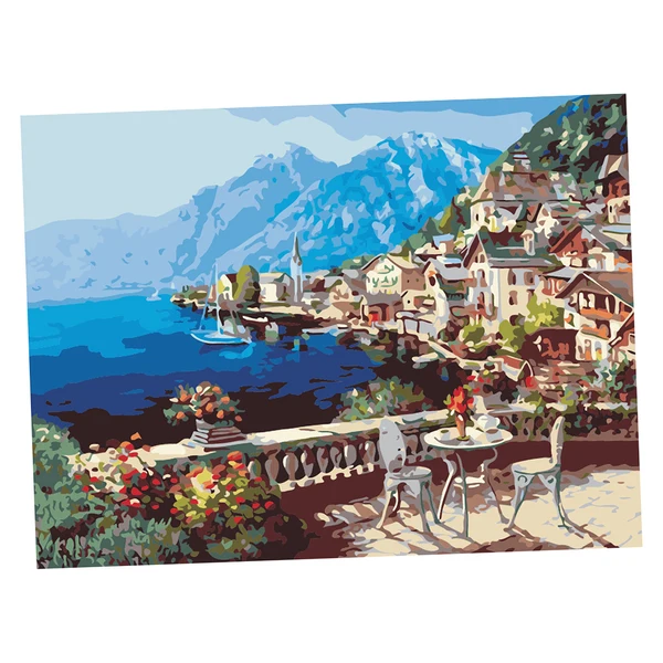 Sophisticated Maxbell DIY Painting By Number Kit Canvas Wall Art Oil Painting Picture Seaside Recyclable