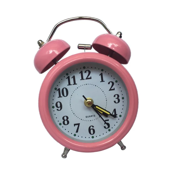 Premium Material Maxbell Digital 3D Twin Bell Clock Chime Clock Loud Alarm Clock Battery Power 3inch Pink Genuine