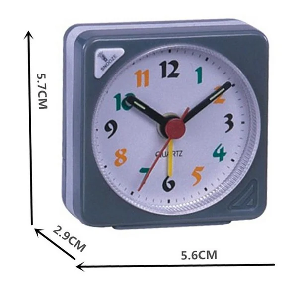 Artisan Mini Travel Clock Gradient Sound Desk Alarm Clock Snooze Nightlight Blue Functional