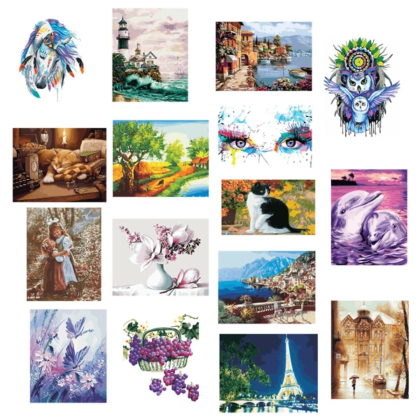 First-Class Maxbell DIY Painting By Number Kit Canvas Wall Art Oil Painting Picture Grape Relaxed