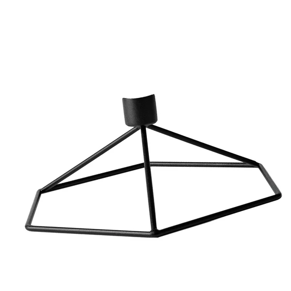 Classic Maxbell 3D Geometric Candle Holder Metal Wire Frame Taper Candle Candlestick Black Carefully Designed