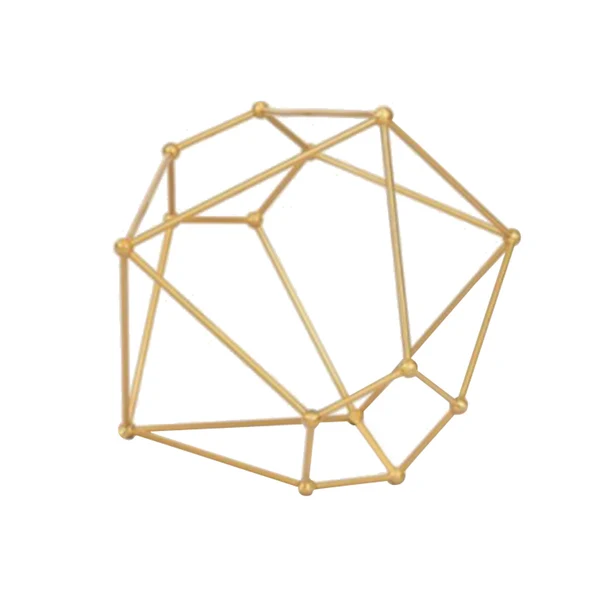 Long-Lasting Maxbell 3D Geometric Diamond Candle Holder Tealight Candlestick Desktop Ornament S_Golden Elegant
