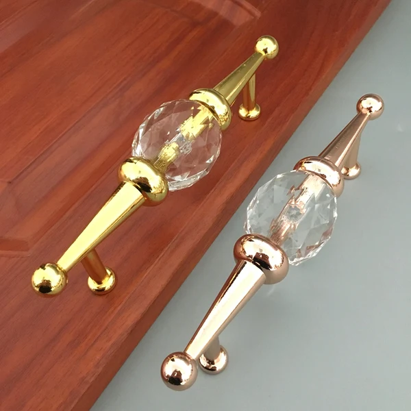 Original Maxbell 128mm Crystal Diamond Door Pull Knob Cabinet Cupboard Handle Rose Gold Breathable